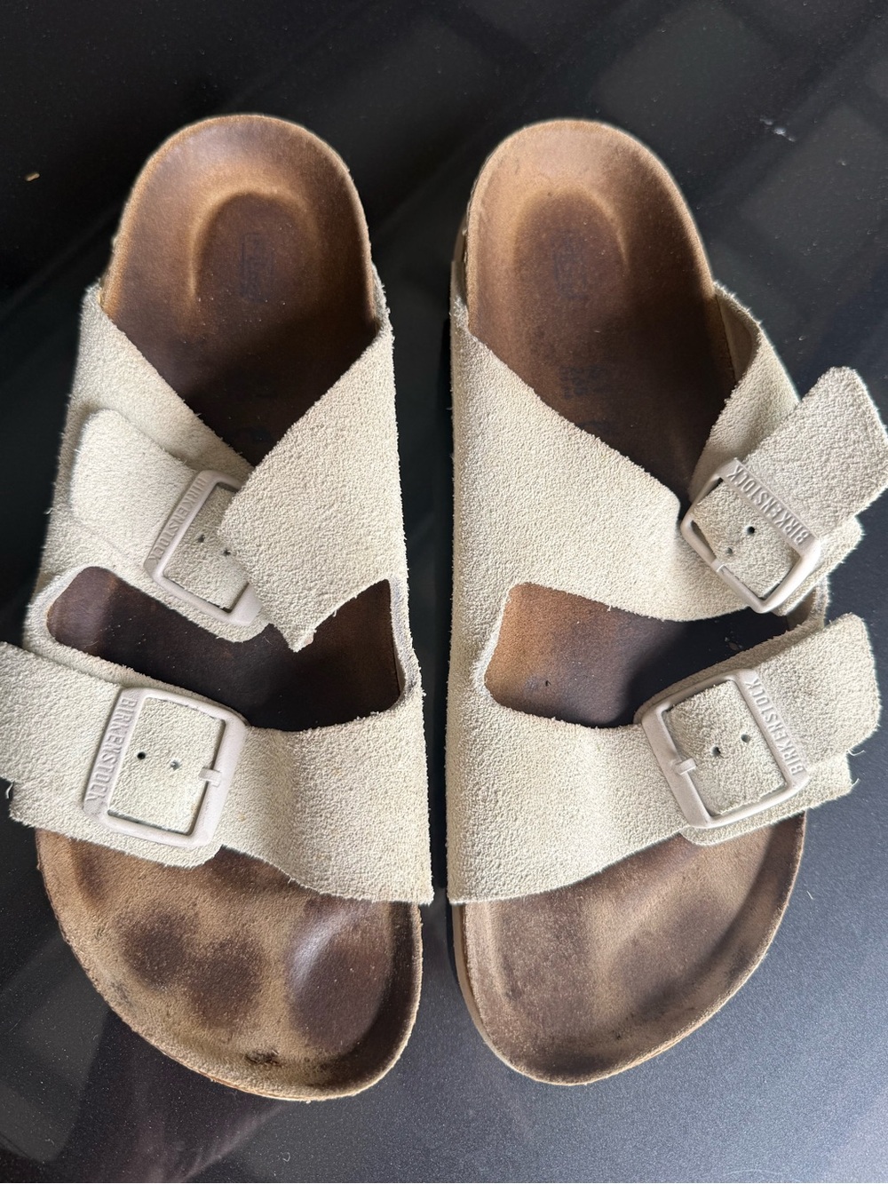 BIRKENSTOCK | Suede Double Buckle Slip-On Sandals - Picture 9 of 9